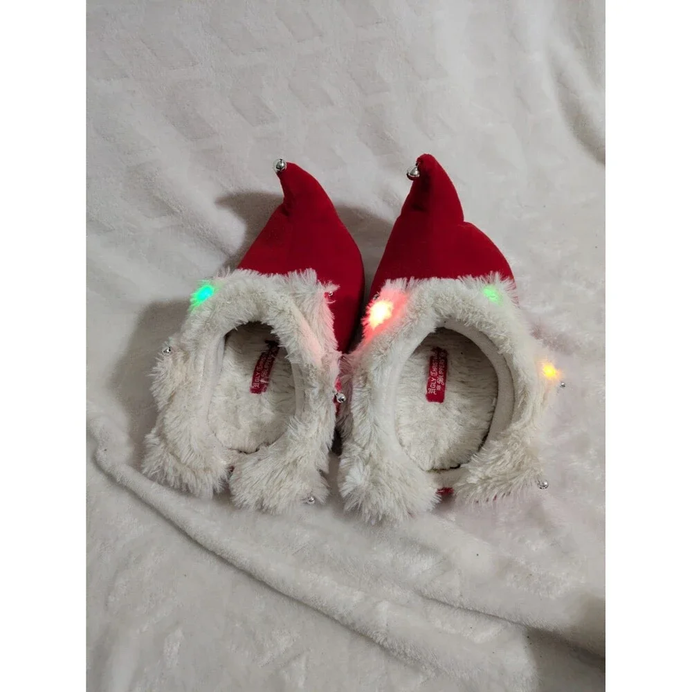 Youth Light Up Elf Slippers - Size 5-6